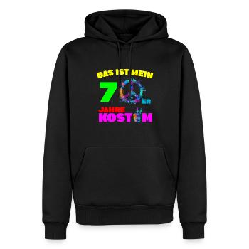 Mein 70er Jahre Kostüm - Männer Premium Bio Hoodie - Schwarz - Vorne - Nico (187cm)