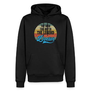 The Man The Myth The Legend Doktoren Doktor - Männer Premium Bio Hoodie - Schwarz - Vorne - Nico (187cm)