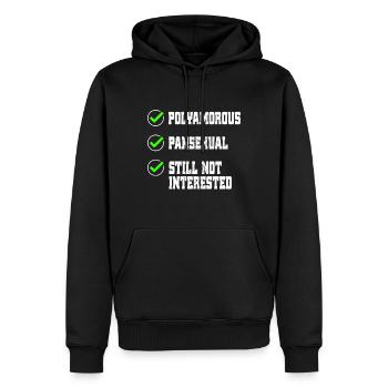 Polyamorous Pansexual Checkliste LGBTQ Polyamorie - Männer Premium Bio Hoodie - Schwarz - Vorne - Nico (187cm)