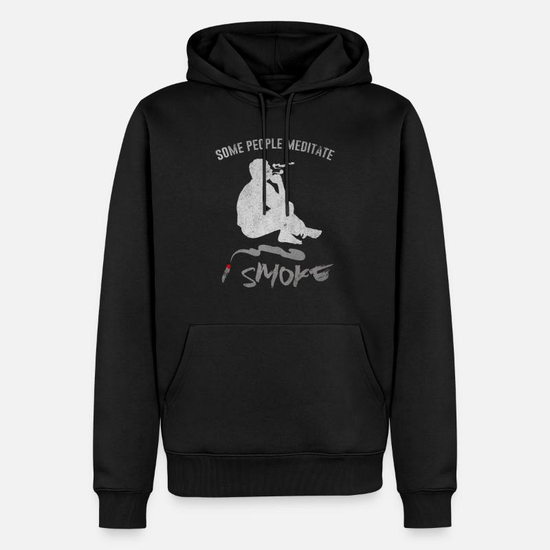 Fumée - Sweat à capuche Premium bio Homme - noir