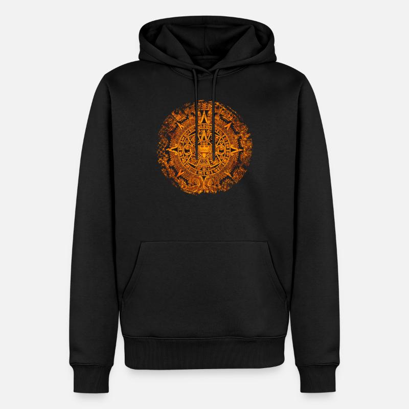 Calendrier Aztèque Maya Aztèque Mexique - Sweat à capuche Premium bio Homme - noir