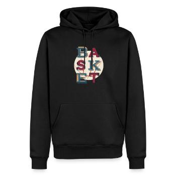 Basket - Basketball - Männer Premium Bio Hoodie - Schwarz - Vorne - Nico (187cm)