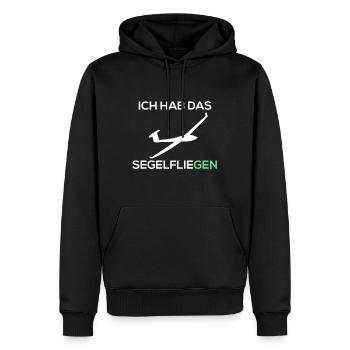 segelflieGEN spruch lustig tshirt geschenk witzig - Männer Premium Bio Hoodie - Schwarz - Vorne - Nico (187cm)
