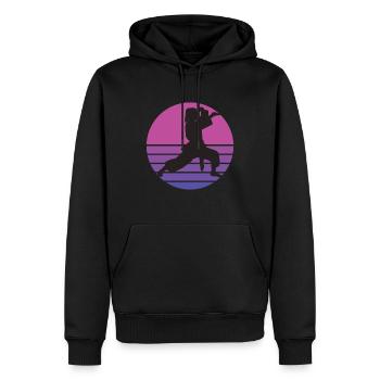 karaté karaté fille karaté enfants karaté - Sweat à capuche Premium bio Homme - noir - Devant - Nico (187cm)