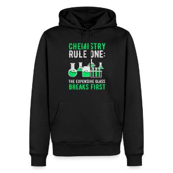 Science de la chimie - Sweat à capuche Premium bio Homme - noir - Devant - Nico (187cm)