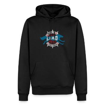 Chef de meute de loups Wolfpack - Sweat à capuche Premium bio Homme - noir - Devant - Nico (187cm)