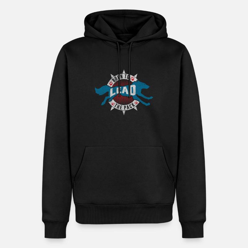 Wolf Wolfpack pack leader - Men’s Premium Organic Hoodie - black