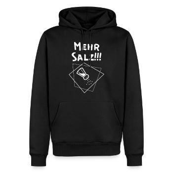 Mehr Salz - Männer Premium Bio Hoodie - Schwarz - Vorne - Nico (187cm)