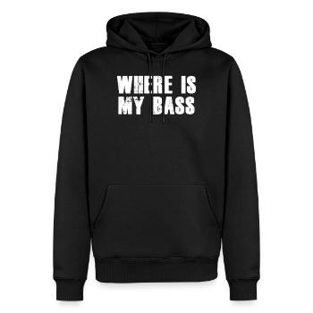 basse - Sweat à capuche Premium bio Homme - noir - Devant - Nico (187cm)