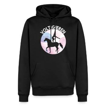 Voltigieren Pferd - Kunst Schön - Männer Premium Bio Hoodie - Schwarz - Vorne - Nico (187cm)