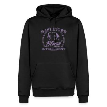 Haflinger Pferd Reiterin Spruch Blond Intelligent - Männer Premium Bio Hoodie - Schwarz - Vorne - Nico (187cm)