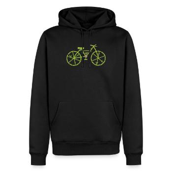 Bambus Fahrrad Bamboo MTB Radfahrer Geschenk - Männer Premium Bio Hoodie - Schwarz - Vorne - Nico (187cm)