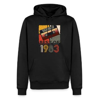 Best of 1983 - Männer Premium Bio Hoodie - Schwarz - Vorne - Nico (187cm)