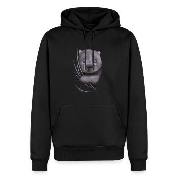 Cadeau d'amant de Wombat Wombats Wombat - Sweat à capuche Premium bio Homme - noir - Devant - Nico (187cm)