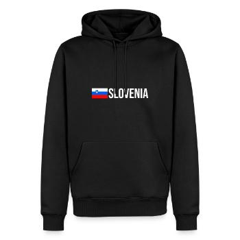 Slowenien! - Männer Premium Bio Hoodie - Schwarz - Vorne - Nico (187cm)