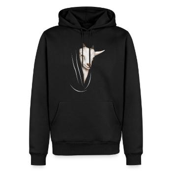 Goat goat goat lover gift - Men’s Premium Organic Hoodie - black - Front - Nico (187cm)