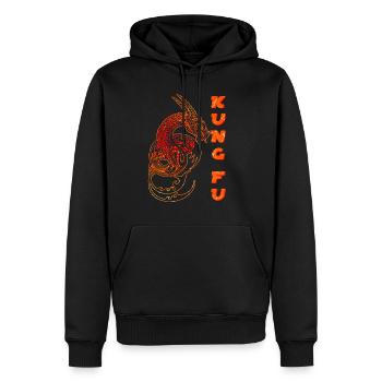 Kung Fu Drache China Kampfkunst Kampfsport - Männer Premium Bio Hoodie - Schwarz - Vorne - Nico (187cm)