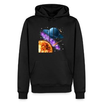 espace - Sweat à capuche Premium bio Homme - noir - Devant - Nico (187cm)