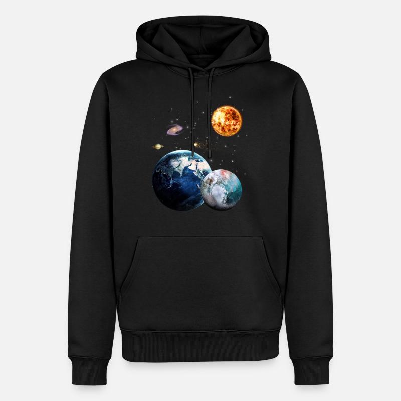 espace - Sweat à capuche Premium bio Homme - noir