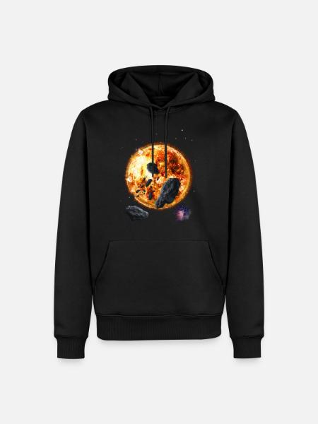 Sun - Men’s Premium Organic Hoodie - black