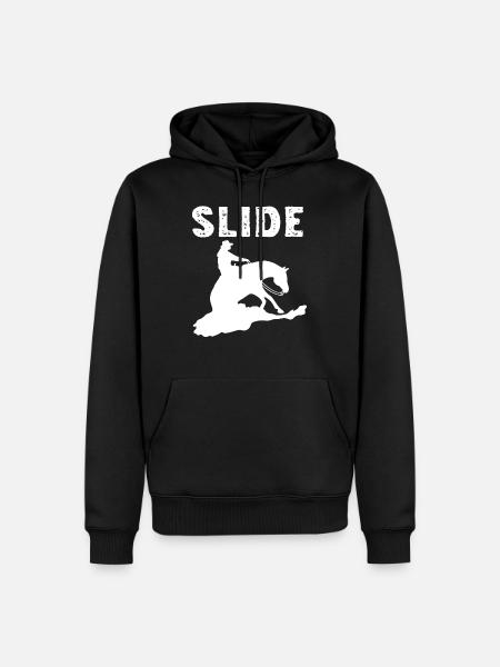 Cadeau de reining Western Riding Stop - Sweat à capuche Premium bio Homme - noir