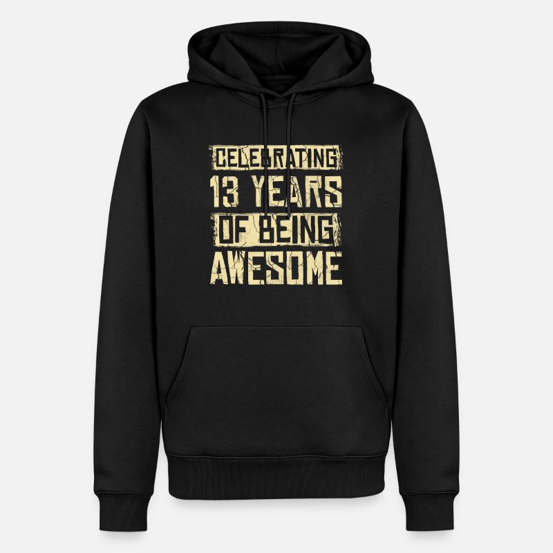 13 ans génial - Sweat à capuche Premium bio Homme - noir
