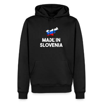 Slowenien! - Männer Premium Bio Hoodie - Schwarz - Vorne - Nico (187cm)