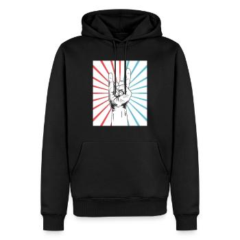 Rock & Roll - Männer Premium Bio Hoodie - Schwarz - Vorne - Nico (187cm)