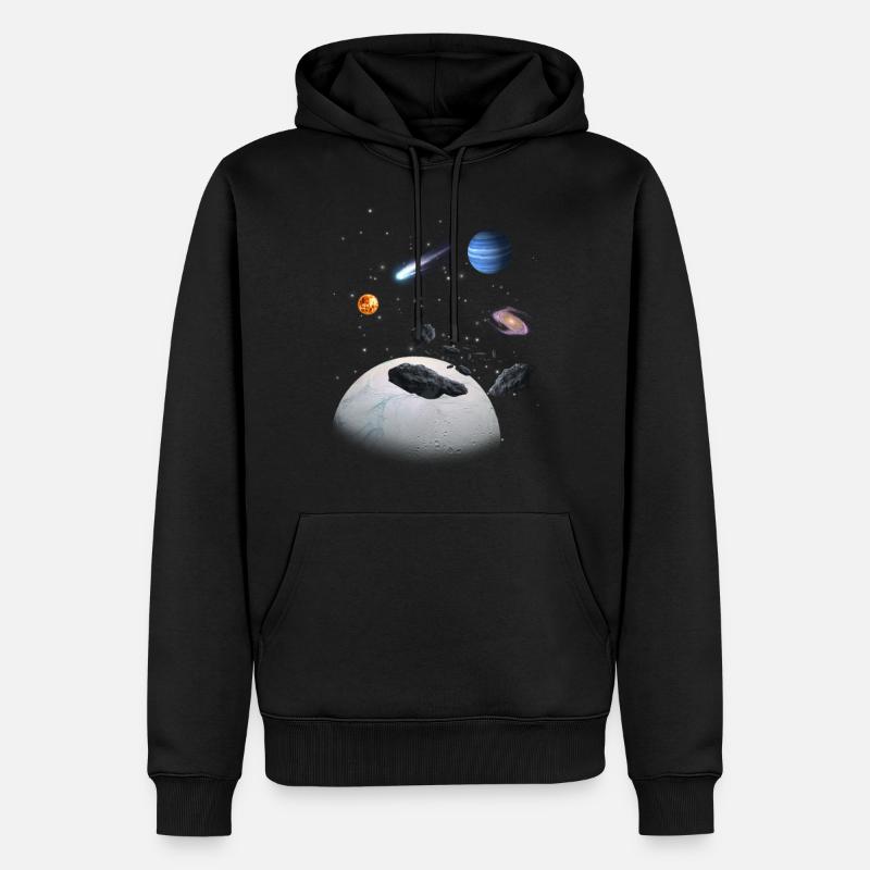 Système solaire - Sweat à capuche Premium bio Homme - noir