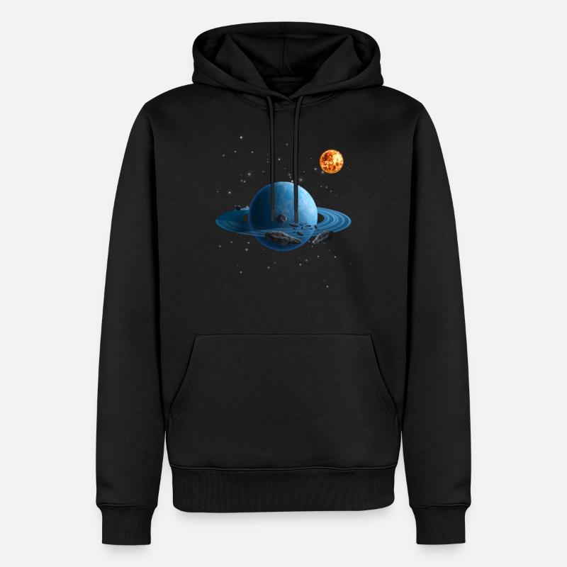 Sonnensystem - Männer Premium Bio Hoodie - Schwarz