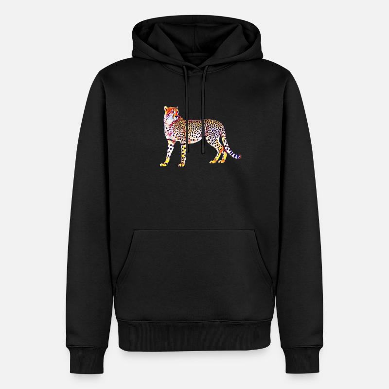 guépard - Sweat à capuche Premium bio Homme - noir