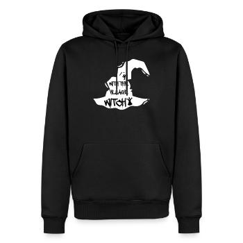 Fun halloween sort idée de cadeau sorcière sorcière - Sweat à capuche Premium bio Homme - noir - Devant - Nico (187cm)