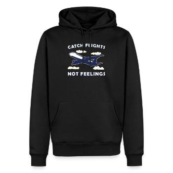 Flugzeug Zitat / Flugzeug Design / Fliegende Luftfahrt - Männer Premium Bio Hoodie - Schwarz - Vorne - Nico (187cm)