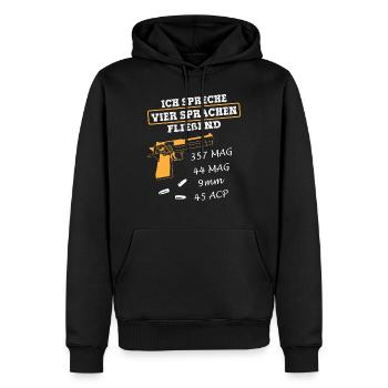 Schützenverein Schießstand Pistolen Revolver Motiv - Männer Premium Bio Hoodie - Schwarz - Vorne - Nico (187cm)