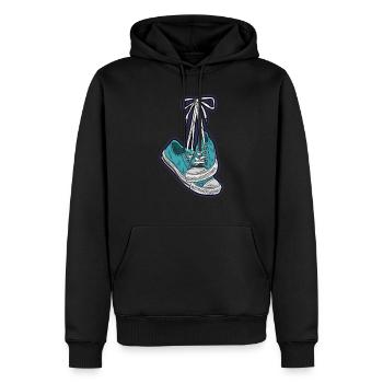 CHUCKS Schuhe Verknotet Sneaker Turnschuhe Liebe - Männer Premium Bio Hoodie - Schwarz - Vorne - Nico (187cm)
