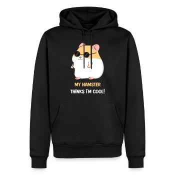 Lunettes de soleil Hamster Cool Gangster - Sweat à capuche Premium bio Homme - noir - Devant - Nico (187cm)