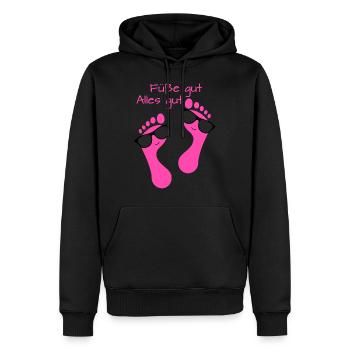 Fußpflege Pediküre Podologe Nagelstudio Geschenk - Männer Premium Bio Hoodie - Schwarz - Vorne - Nico (187cm)