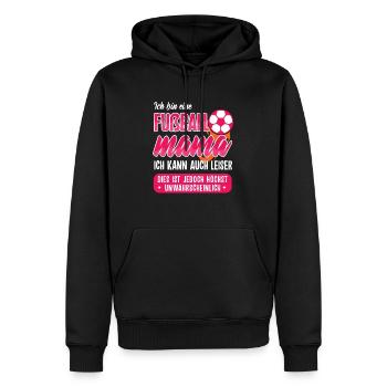 Fußball Mama Fußballer Fußballerin Mutter Geschenk - Männer Premium Bio Hoodie - Schwarz - Vorne - Nico (187cm)