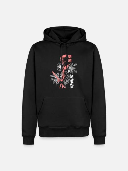Kendo-Mädchen - Männer Premium Bio Hoodie - Schwarz