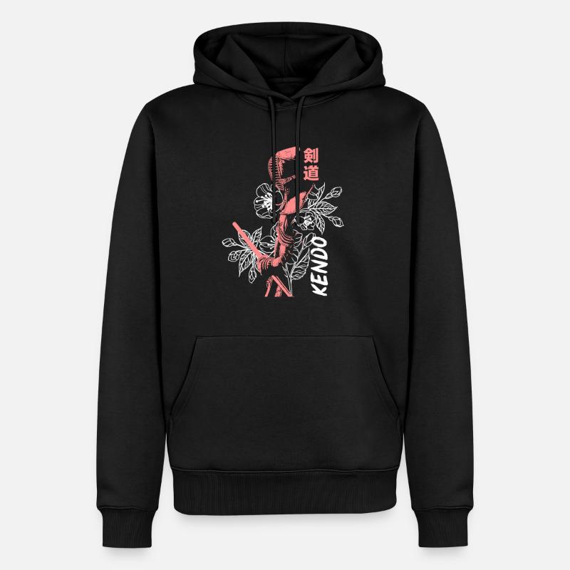 Kendo-Mädchen - Männer Premium Bio Hoodie - Schwarz