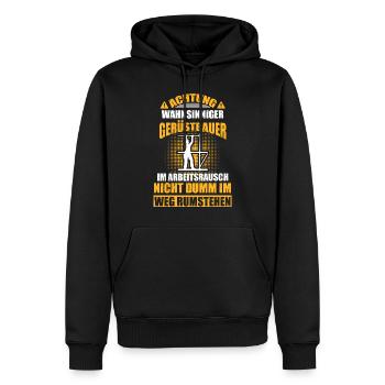 Gerüstbau Gerüstbauer Gerüstarbeiter Gerüstbauer - Männer Premium Bio Hoodie - Schwarz - Vorne - Nico (187cm)