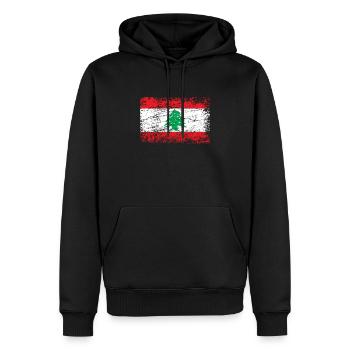 Libanon libanesisch Flagge Fahne - Männer Premium Bio Hoodie - Schwarz - Vorne - Nico (187cm)