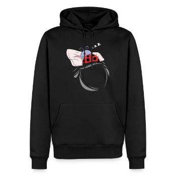 Sleeping and slumbering ladybug - Men’s Premium Organic Hoodie - black - Front - Nico (187cm)
