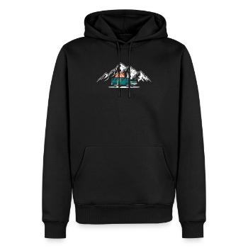 Camping Auto Autodachzelt Minicamper mit Dachzelt - Männer Premium Bio Hoodie - Schwarz - Vorne - Nico (187cm)