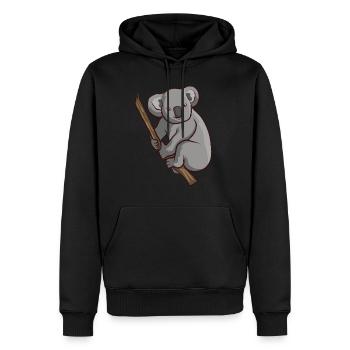 Koala bear - Men’s Premium Organic Hoodie - black - Front - Nico (187cm)