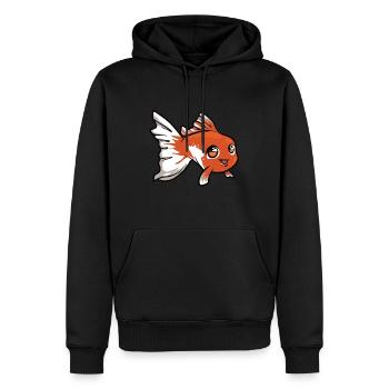 Goldfisch - Männer Premium Bio Hoodie - Schwarz - Vorne - Nico (187cm)