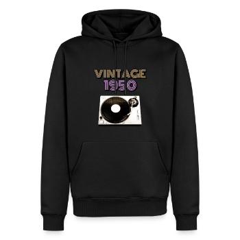 Vintage Geburtstag 1950 1950 Vintage Vintage - Männer Premium Bio Hoodie - Schwarz - Vorne - Nico (187cm)