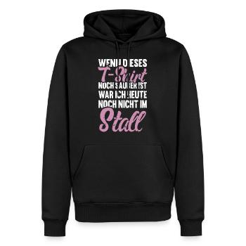 Reiterin Lustiger Pferde Spruch Witziges Geschenk - Männer Premium Bio Hoodie - Schwarz - Vorne - Nico (187cm)
