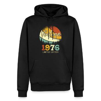 Vintage 1976 Limited - Männer Premium Bio Hoodie - Schwarz - Vorne - Nico (187cm)