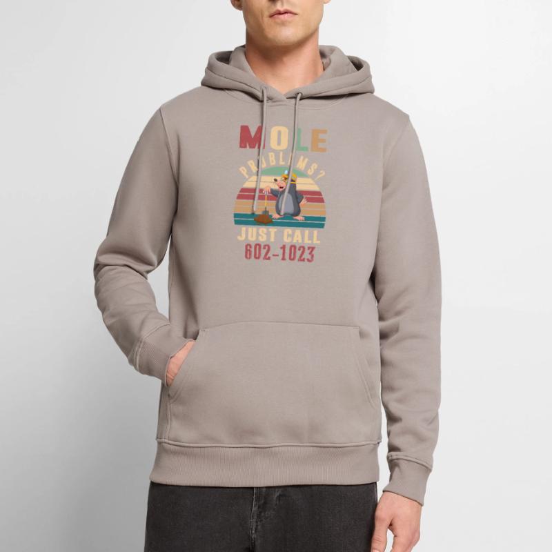 Vintage Mole Day Mole Problems Just Call Men’s Premium Organic Hoodie